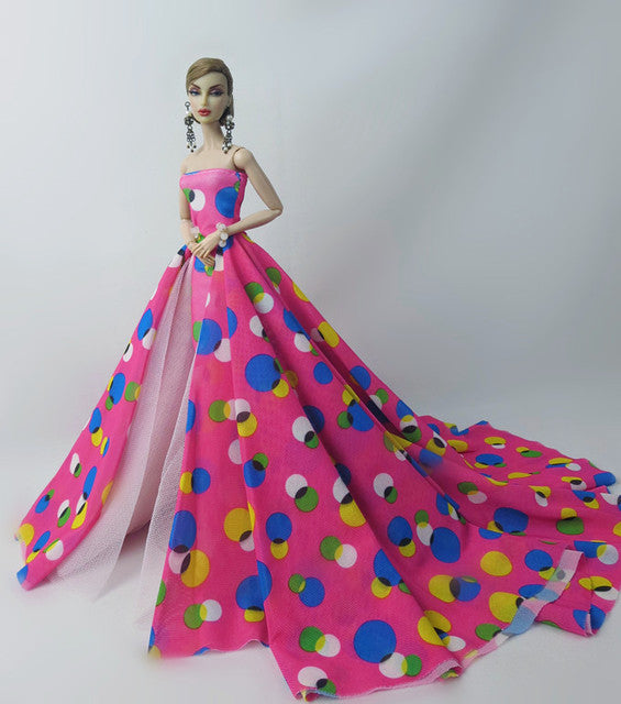 1/6 BJD Clothes For Barbie Clothes Fashion Wedding Dress For Barbie Doll Outfits Party Gown 11.5