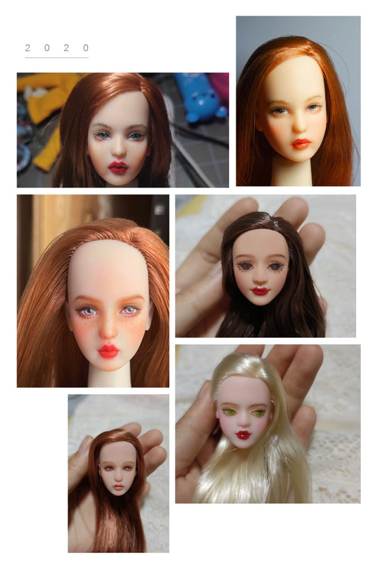 30cm Original FR kissmela head FR doll heads Fashion license head quality doll heads girls Dressing DIY toy parts