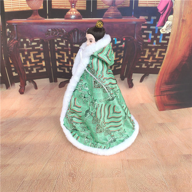 1/4 1/3 Chinese Style Cloak 30cm BJD Doll Clothes Cape Overcoat Mantle Big Hide Cover Clothing Outfit for Barbie Dolls Accessory