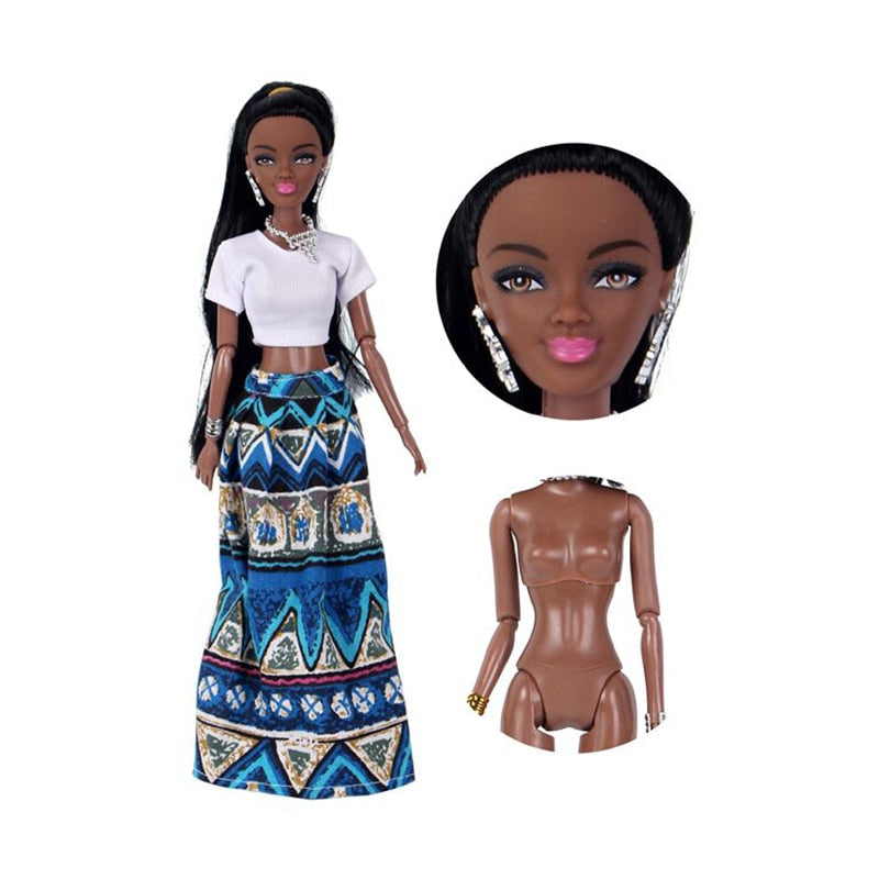 BJD Doll with Black Hair (11in 30cm)